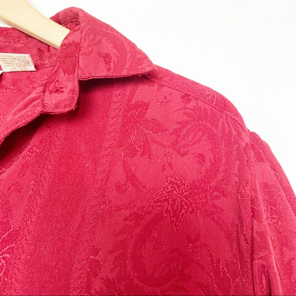 Vintage Victoria’s Secret Red Paisley Sleep Shirt Women’s Size Small - Picture 2 of 9